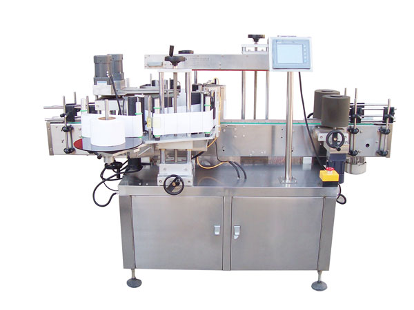 雙面不干膠貼標(biāo)機-無人化雙側(cè)貼標(biāo)機設(shè)備生產(chǎn)流水線實拍圖