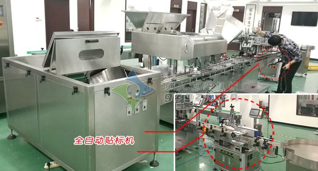 全自動貼標機在生產線的應用